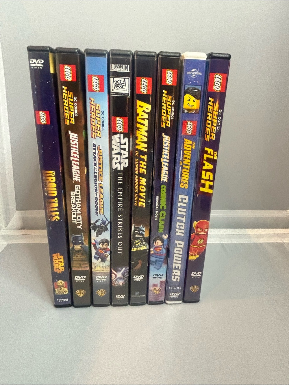 LEGO Movie DVD Collection of 8 Star Wars Batman Justice League Clutch Powers